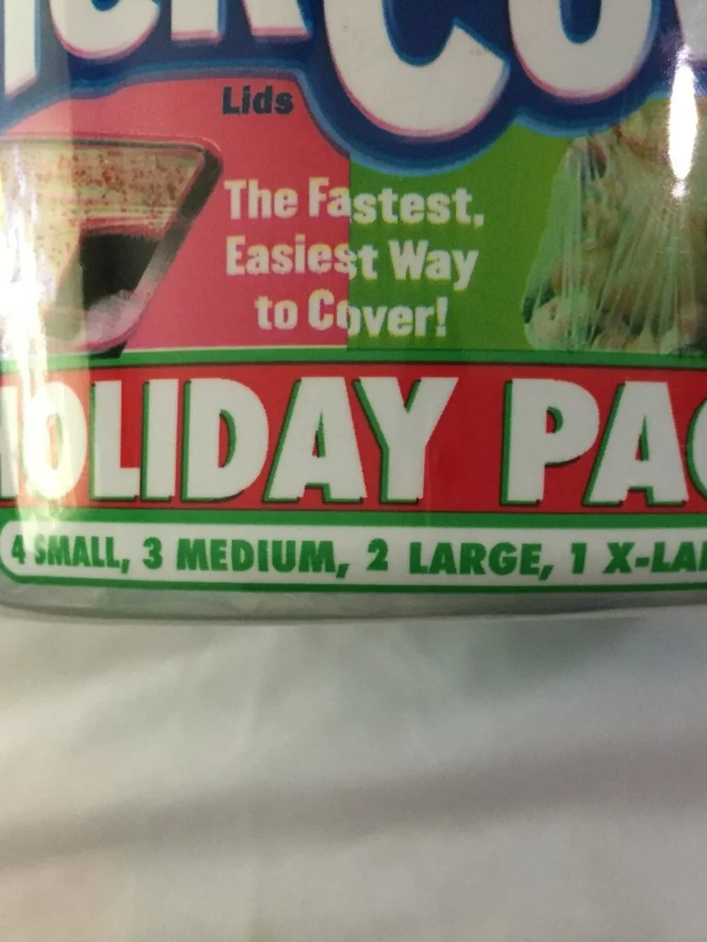 Saran Quick Covers Holiday Pack 4 Small, 3 Medium, 2 Large 1 XLarge NOS Assorted